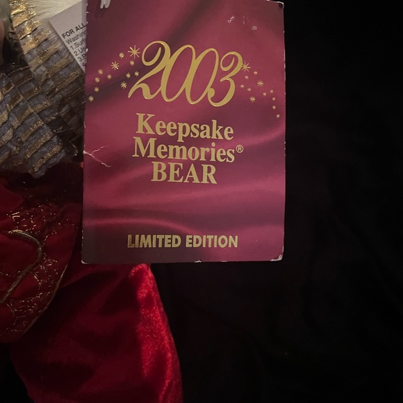 Dan Dee 2003 Keepsake Memories Bear Limited Edition Red Male Christmas Bear - Picture 6 of 11